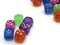 50 8mm Multicolor Acrylic Six Sided Dice Bead Cube Beads